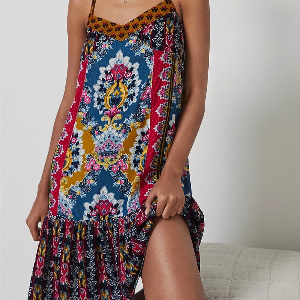 Anthropologie Velvet Slip Dress